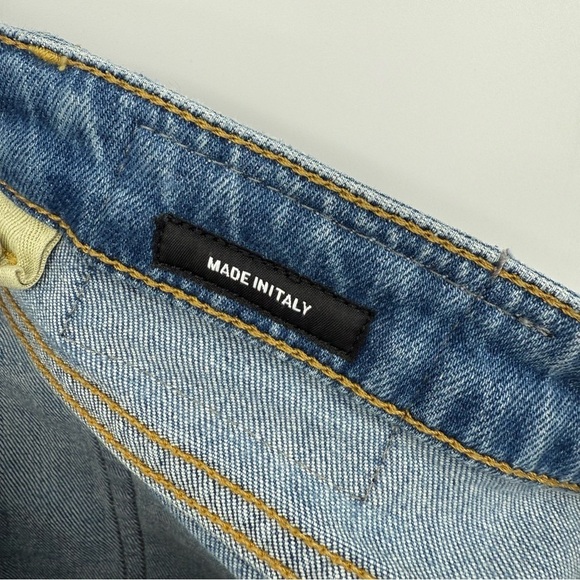 R13 Blue Shredded Boy Skinny Jeans in Shiloh Shredded Wash Size 26 - Picture 9 of 16